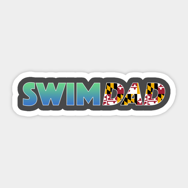 Maryland Swim Dad Sticker by indyindc